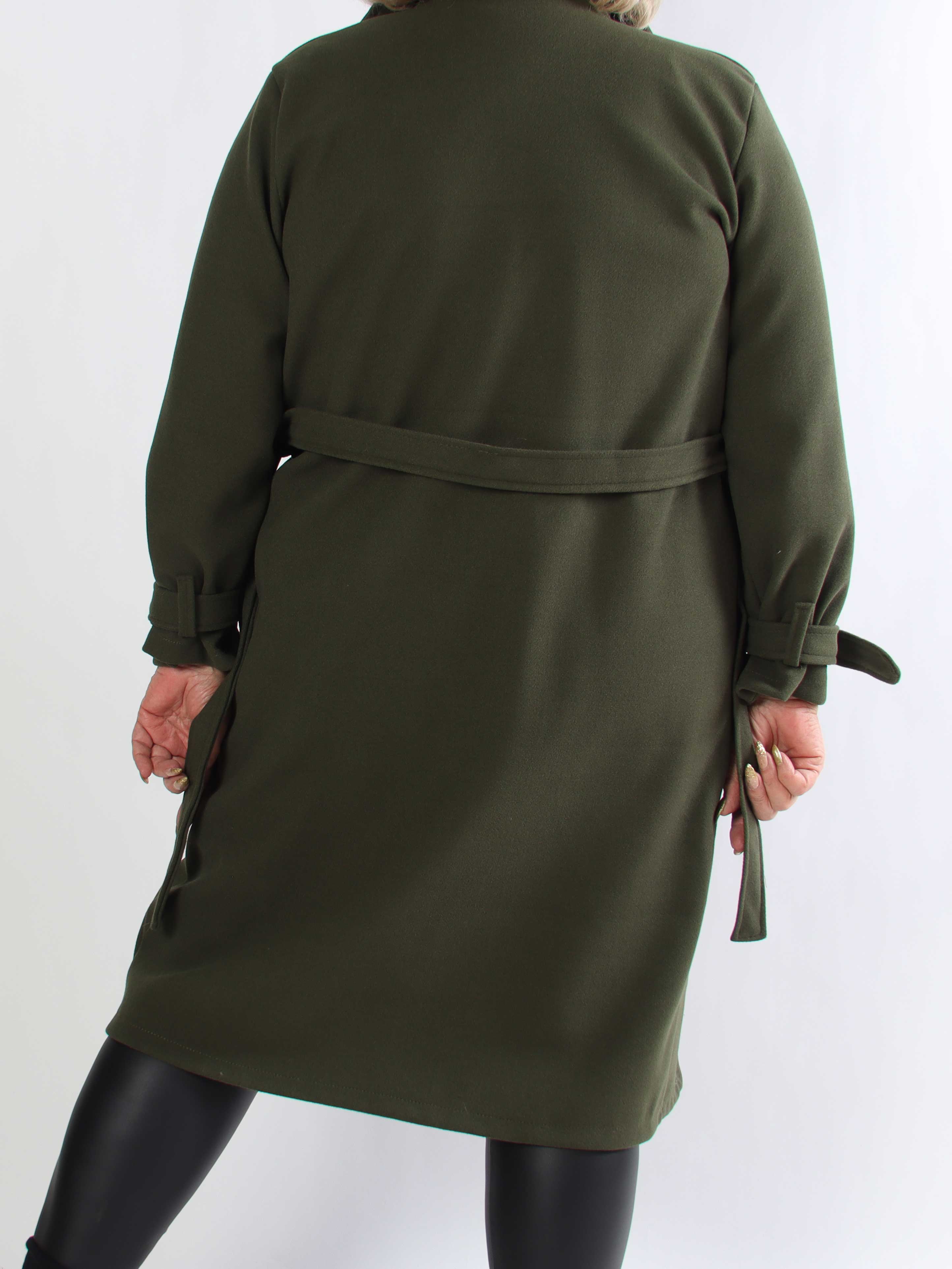 Sharpay Coat - Plus size trenchcoat med knytband